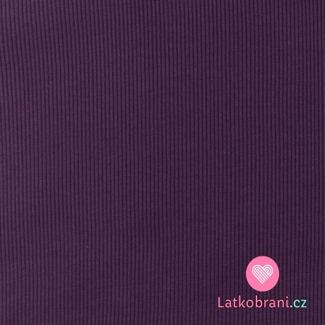 Jednobarevný žebrovaný úplet fialový 
